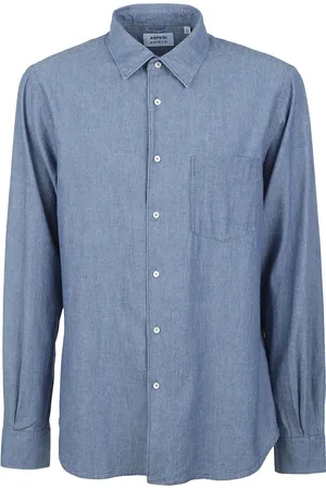 Aspesi Skjorte, Herre, Blå, L, Denim, Denim Medio Skjorte