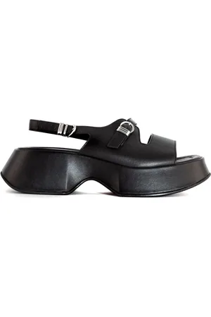vic matiè Sko, Dame, Sort, 39 EU, Læder, Sort Læder Platform Sandaler