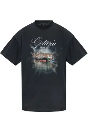 Balenciaga Top, Herre, Grå, XL, Bomuld, Getaria Tubular Oversized T-Shirt