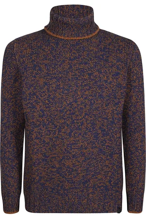 FAY Strik, Herre, Brun, S, Turtle Neck Sweater