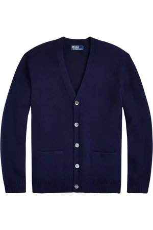 Ralph Lauren Strik, Herre, Blå, XL, Cashmere, Navy Cardigan