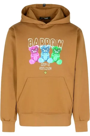 BARROW Sweathshirts & Hoodies, Herre, Brun, M, Bomuld, Hoodie med print