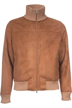 Gran Sasso Jakke, Herre, Brun, M, Uld, Eco Shearling Jakke med Ribkanter