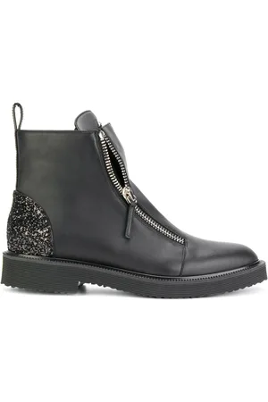 Giuseppe Zanotti Sko, Dame, Sort, 39 EU, Læder, Tronchetto Ankelstøvler