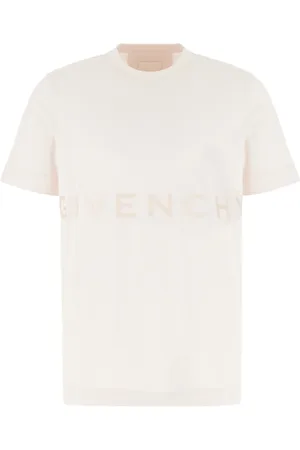 Givenchy Top, Herre, Lyserød, 2XL, Bomuld, 4G Broderet Crewneck T-shirt