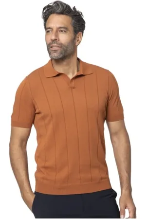 Gran Sasso Top, Herre, Brun, XL, Bomuld, Terracotta Polo Shirt