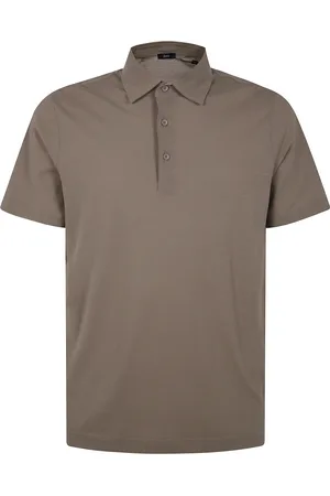 HERNO Top, Herre, Brun, L, Bomuld, Polo Shirt