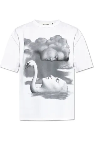 MISBHV Top, Herre, Hvid, XL, Bomuld, Trykt T-shirt