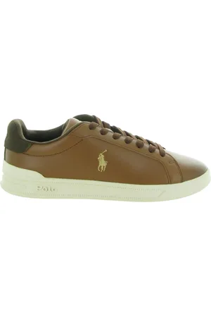 Ralph Lauren Sko, Herre, Brun, 40 EU, Læder, Heritage Court II Leather Sneaker