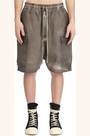 Rick Owens Shorts, Herre, Grå, M, Cargo Bermuda Shorts i Støv