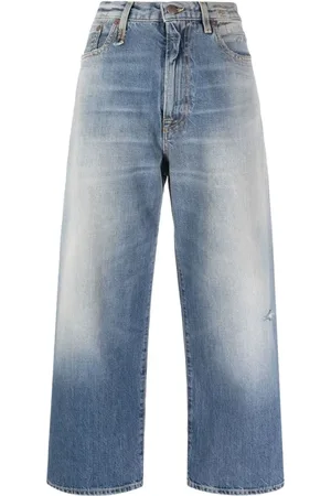 R13 Jeans, Dame, Blå, W27, Bomuld, Straight Jeans Ankellang Darcy
