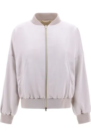 HERNO Jakke, Dame, Lyserød, M, Satin, Luksuriøs Satin Bomberjakke