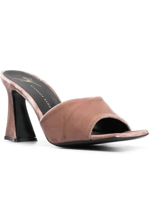 Giuseppe Zanotti Sko, Dame, Brun, 35 EU, Uld, Solhene 90mm Velvet-Effect Sandaler