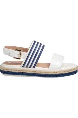 Geox Sko, Dame, Hvid, 36 1/2 EU, Læder, Flade sandaler