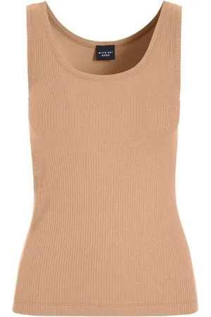 Bitte Kai Rand Top, Dame, Brun, XS, Bomuld, Globe Rib Tank Top Terracotta