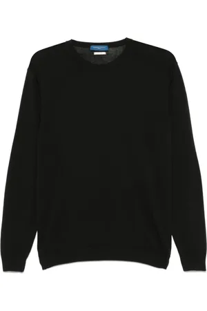 Daniele Fiesoli Strik, Herre, Sort, M, Sort Crew Neck Sweater Langærmet