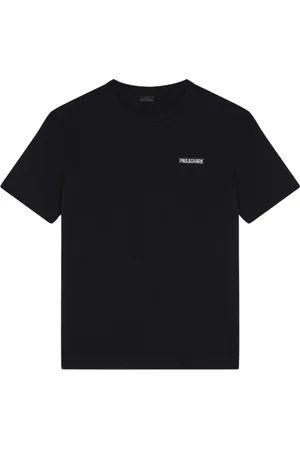 Paul & Shark Top, Herre, Sort, L, Bomuld, Sort Bomuld Almindelig Pasform T-Shirt