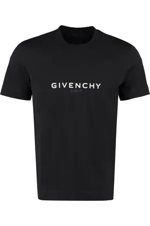 Givenchy Top, Herre, Sort, S, Bomuld, Ribbet Crew-Neck Bomulds T-shirt