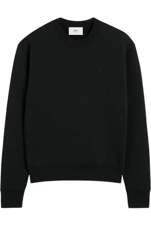 Ami Sweathshirts & Hoodies, Herre, Sort, 2XL, Bomuld, Sort Sweatshirt i Loopback-Cottonfleece