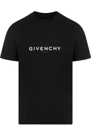 Givenchy Top, Herre, Sort, S, Bomuld, Sort bomulds T-shirt med logo