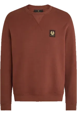 Belstaff Sweathshirts & Hoodies, Herre, Brun, L, Bomuld, Klassisk Logo Sweatshirt