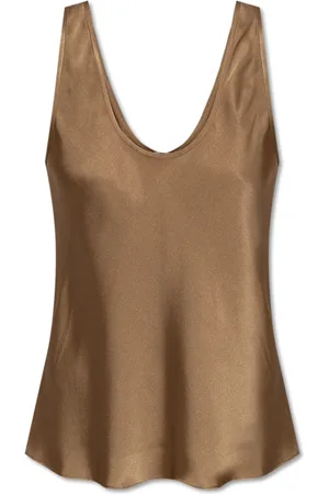 ANINE BING Top, Dame, Grøn, L, Silketoppen ‘Lea’