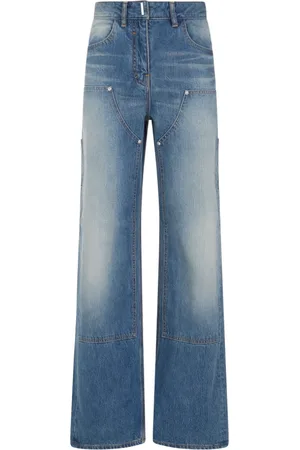 Givenchy Jeans, Dame, Blå, W26, Bomuld, Distressed Cotton Jeans