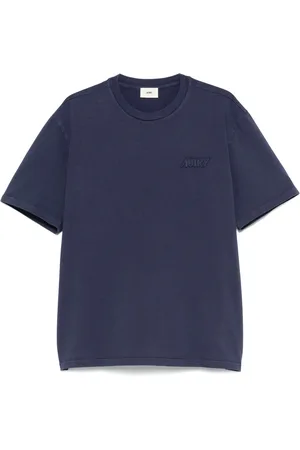 Autry Top, Herre, Blå, M, Bomuld, Tonal Logo T-shirt