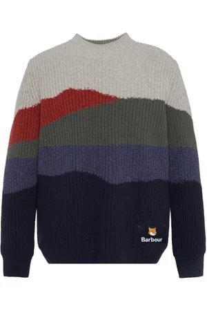 Barbour Strik, Herre, Grå, M, Uld, Landskab Strikket Jumper