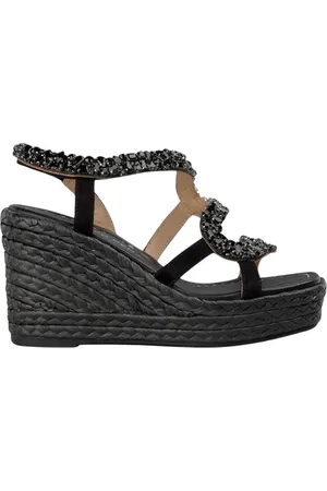 Alma en Pena Sko, Dame, Sort, 36 EU, Slange rhinestone kilehæl
