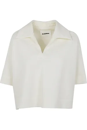 Jil Sander Top, Dame, Hvid, XS, Kortærmet Polo Skjorte