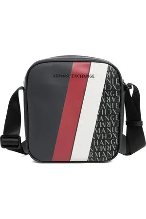 Armani Exchange Taske, Herre, Grå, ONE SIZE, Polyester, Crossbody taske med justerbar strop