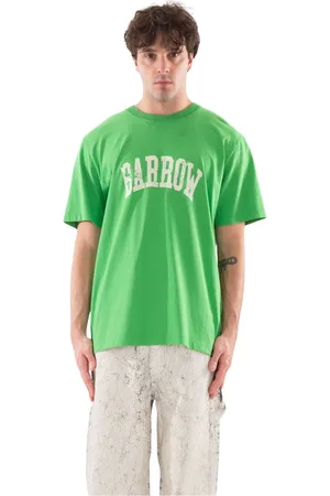 BARROW Top, Herre, Grøn, XL, Bomuld, Retro Print Tee