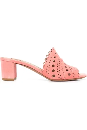 Alaïa Sko, Dame, Lyserød, 35 EU, Suede, Hælede Mules