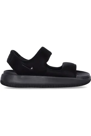 Nike Sko, Herre, Sort, 38 1/2 EU, Sorte gummiflipflops med kontureret design