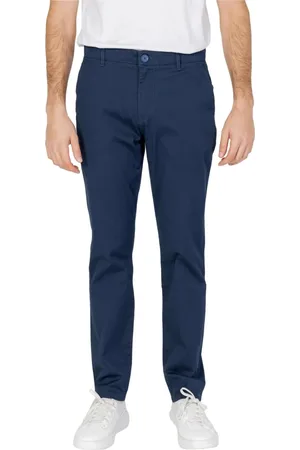 Armani Exchange Bukser, Herre, Blå, W30, Bomuld, Blå Zip Chinos