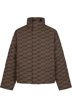 Balenciaga Jakke, Herre, Brun, XS, Bomuld, Monogram Padded Jakke