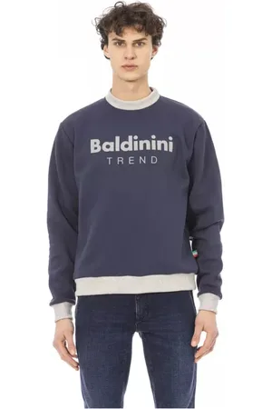 BALDININI Sweathshirts & Hoodies, Herre, Blå, S, Bomuld, Langærmet sweatshirt