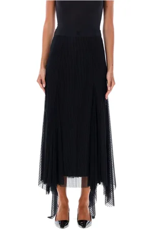 Givenchy Nederdel, Dame, Sort, S, Uld, Tulle Midi Skirt