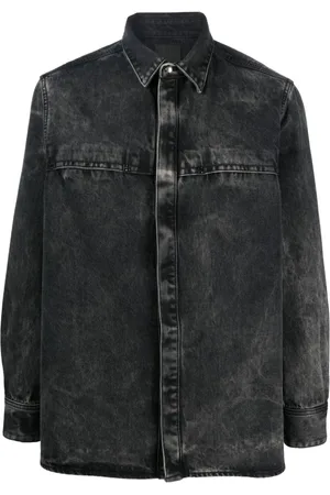 Givenchy Skjorte, Herre, Sort, S, Denim, Sort denimskjorte
