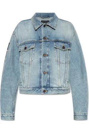 Balenciaga Jakke, Dame, Blå, M, Denim, Denimjakke