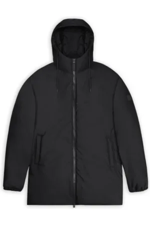 Rains Jakke, unisex, Sort, L, Uld, Stilfuld Jakke