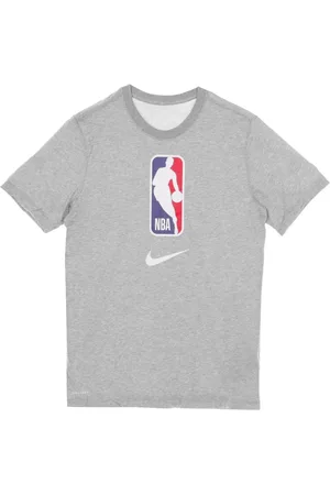 Nike Top, Herre, Grå, 3XL, Bomuld, Gråmeleret NBA-logo T-shirt