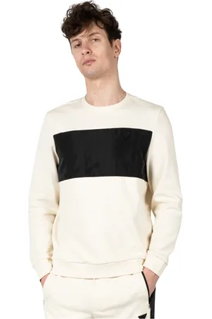 Guess Sweathshirts & Hoodies, Herre, Hvid, S, Elegant Rundhals-Sweater