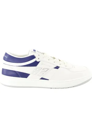 Givenchy Sko, Herre, Blå, 43 EU, Læder, Hvide og khaki lædersneakers