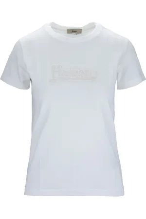 HERNO Top, Dame, Hvid, L, Bomuld, Dame T-shirt