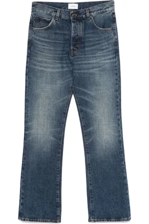 haikure Jeans, Herre, Blå, W34, Denim, Indigo Denim Jeans med knaplukning