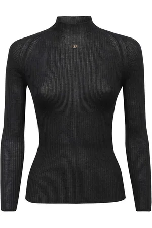 Bally Strik, Dame, Sort, 2XS, Cashmere, Cashmere Silk Turtleneck Sweater