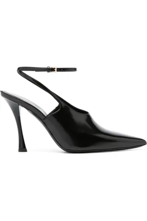 Givenchy Sko, Dame, Sort, 39 EU, Læder, Sort Slingback i Børstet Læder med Stilethæl