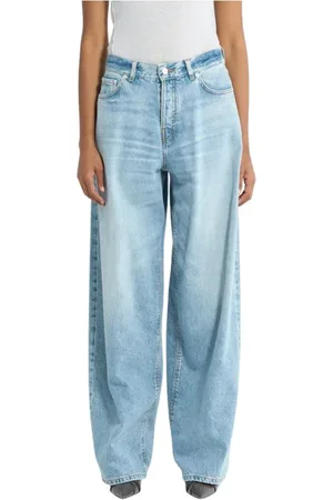 haikure Jeans, Dame, Blå, W28, Denim, Bethany Wide Leg Denim Jeans